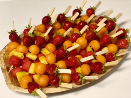 brochettes de fruits frais bio
